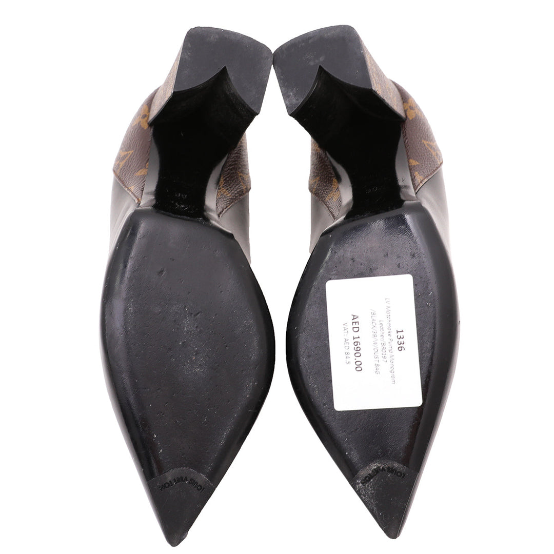 Louis Vuitton Black Monogram Matchmake Pump 39