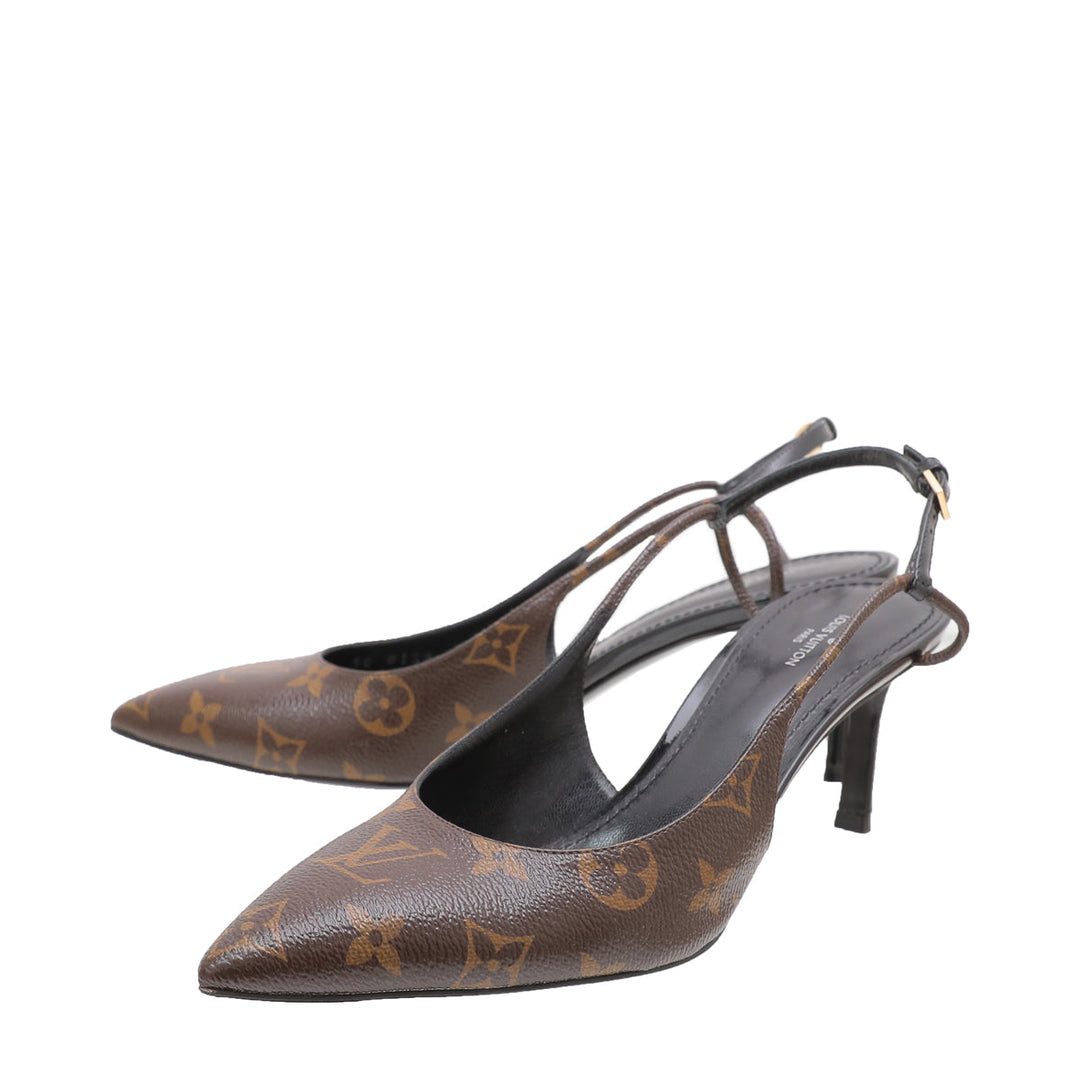 Louis Vuitton Monogram Cherie Slingback Pump 39