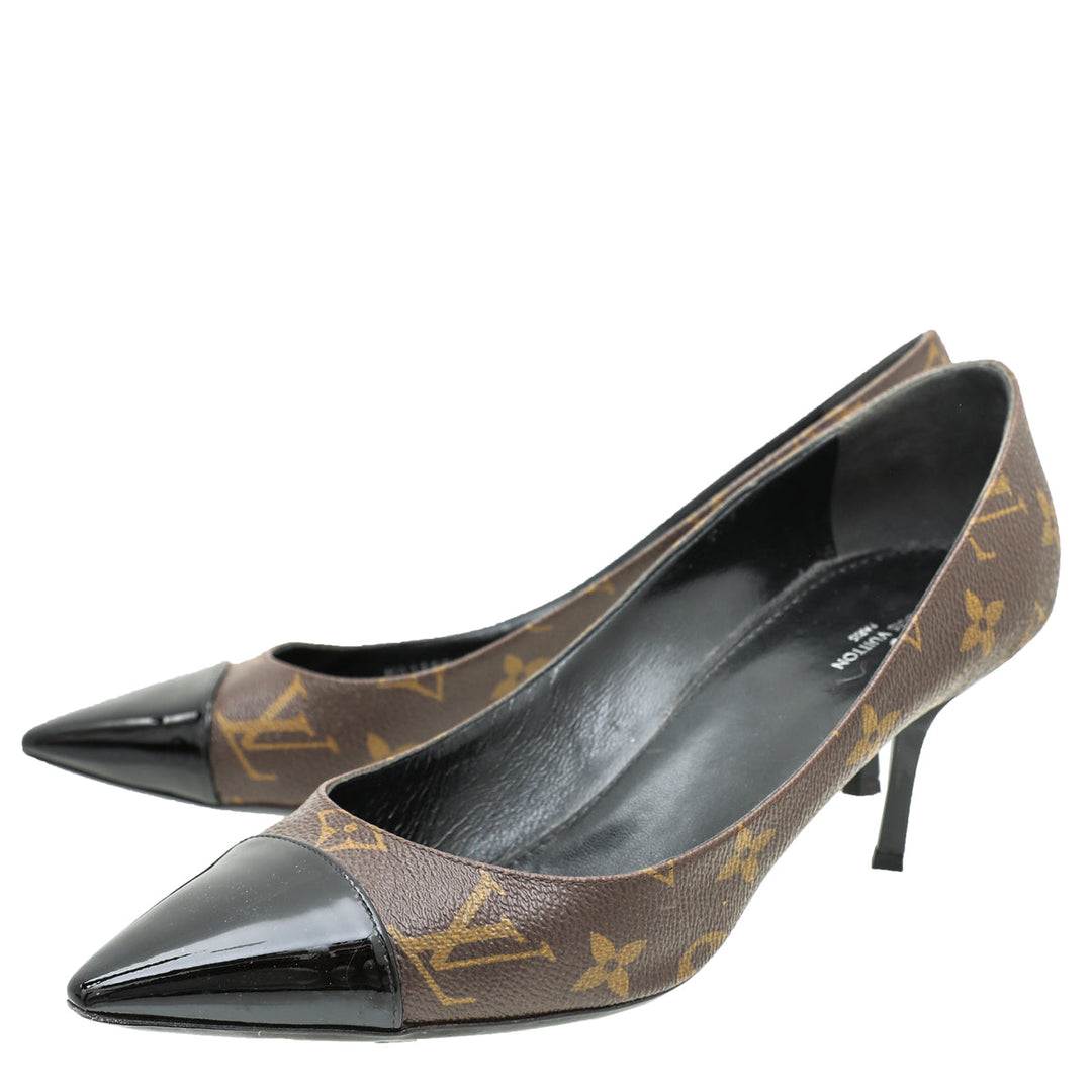 Louis Vuitton Black Monogram Cherie Pump 38.5