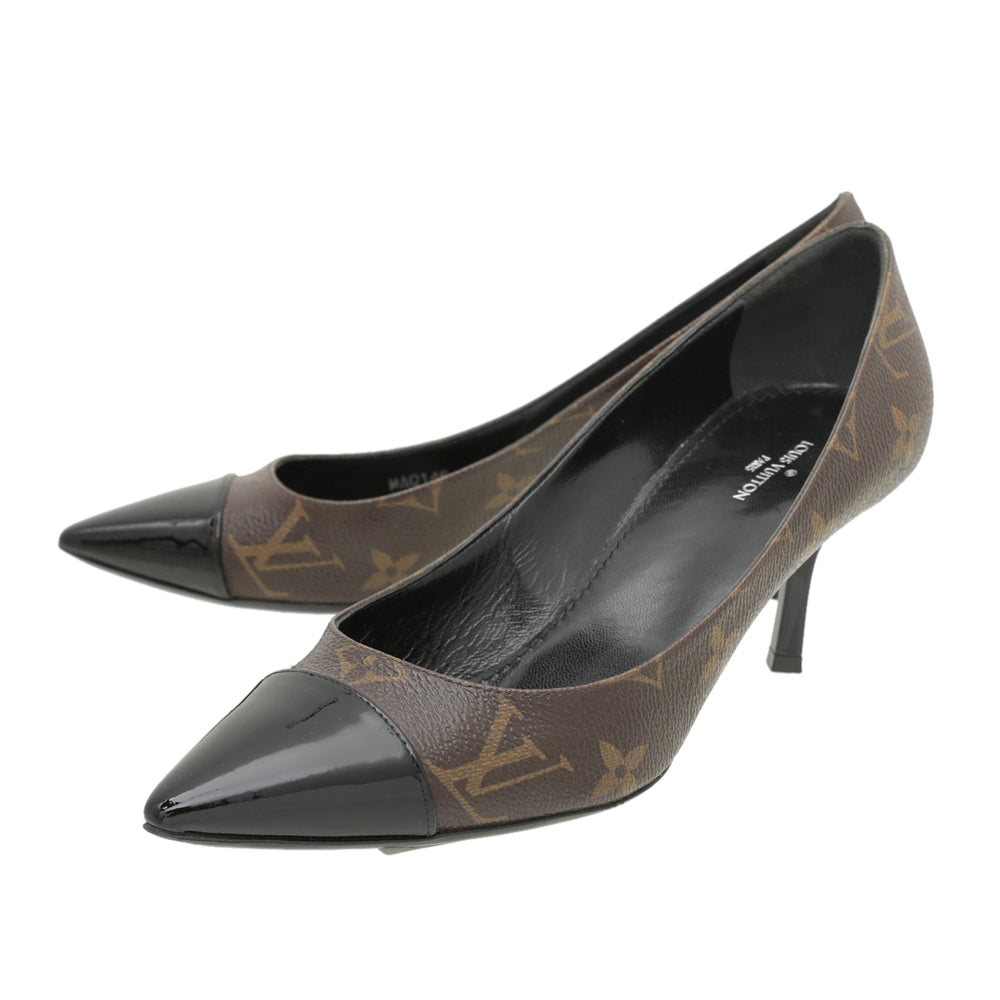 Louis Vuitton Black Monogram Cherie Pumps 35.5