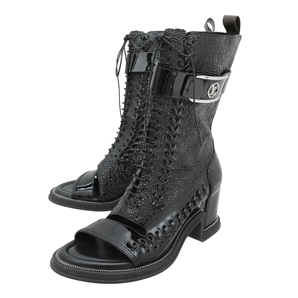 Louis Vuitton Black Moonlight Half Boots 38