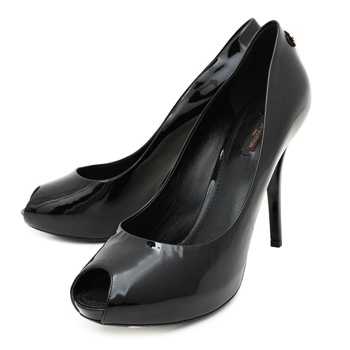Louis Vuitton Black Oh Really Peep Toe Pumps 42