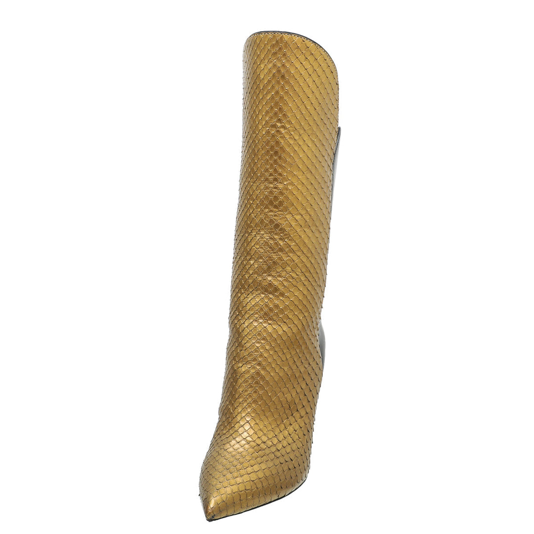 Louis Vuitton Bicolor Python Pokerface Boot 36