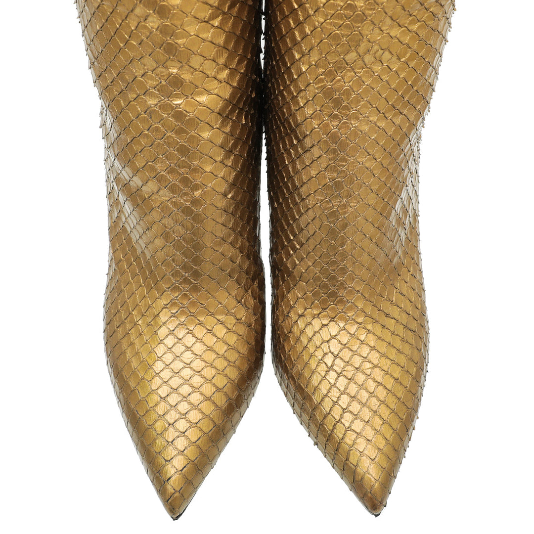 Louis Vuitton Bicolor Python Pokerface Boot 36