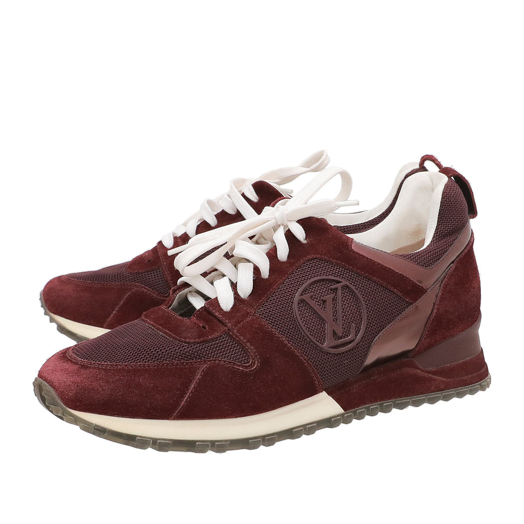 Louis Vuitton Maroon Run Away Sneakers 41