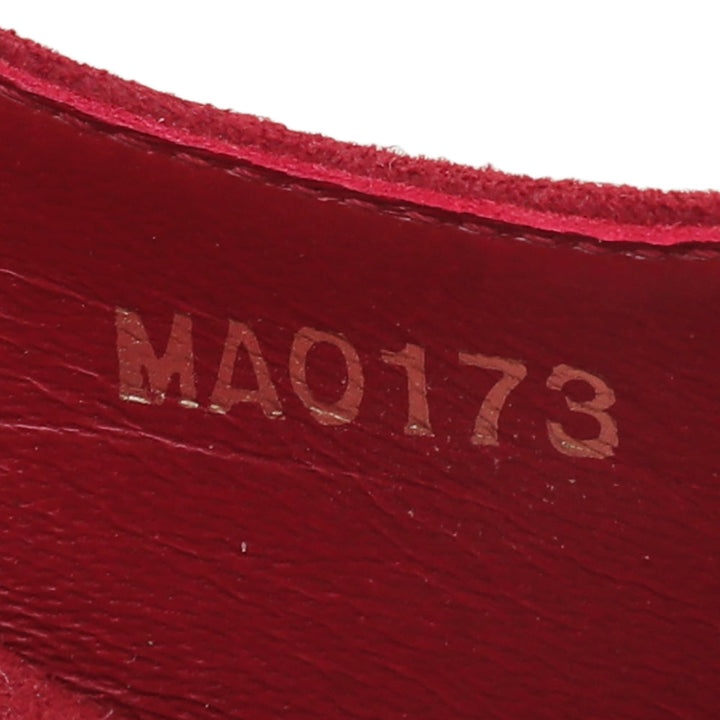 Louis Vuitton Red Suede Oh Really Pumps 39.5