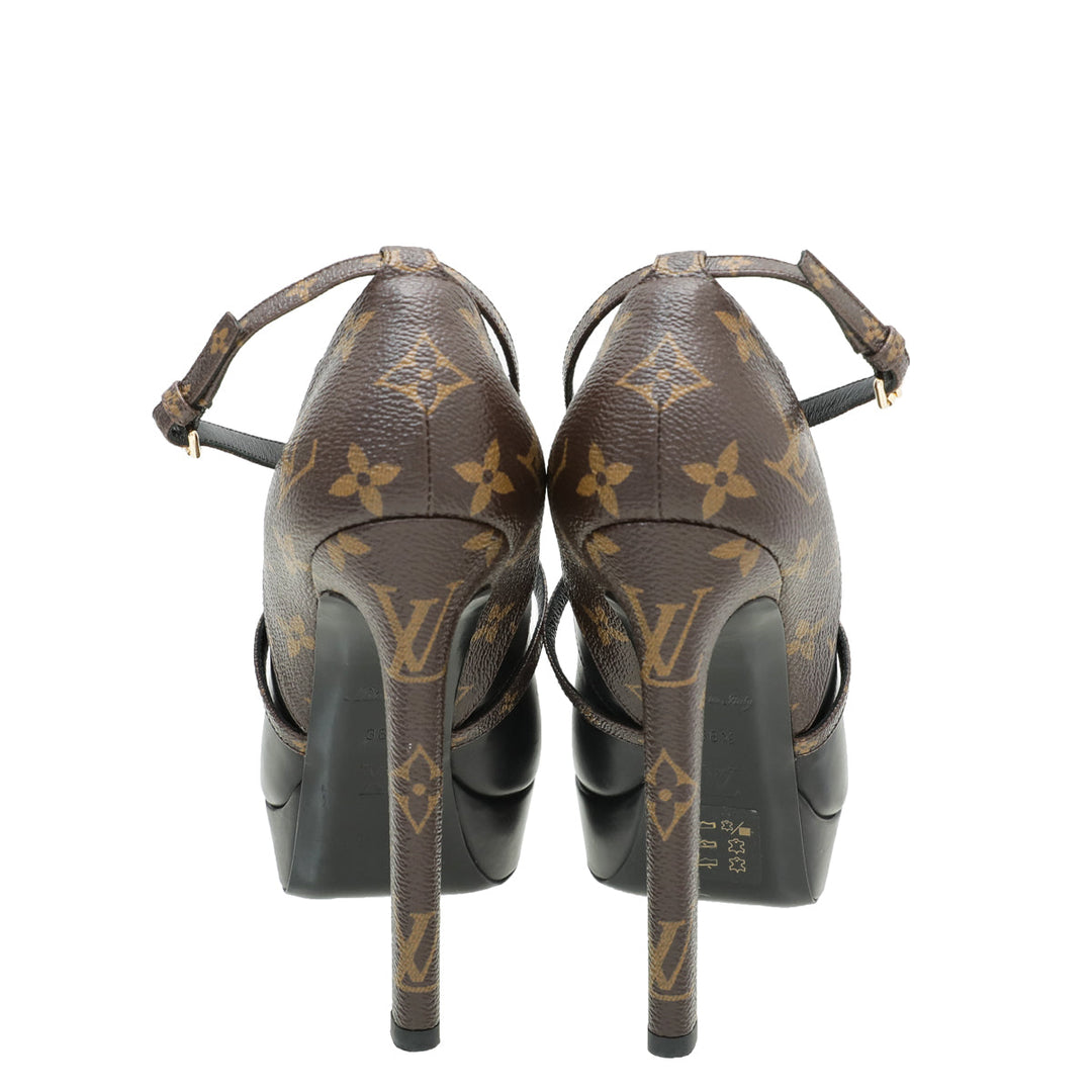 Louis Vuitton Monogram Black Temptation Pump 38.5