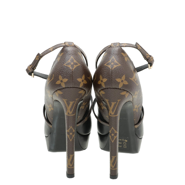 Louis Vuitton Monogram Black Temptation Pump 38.5