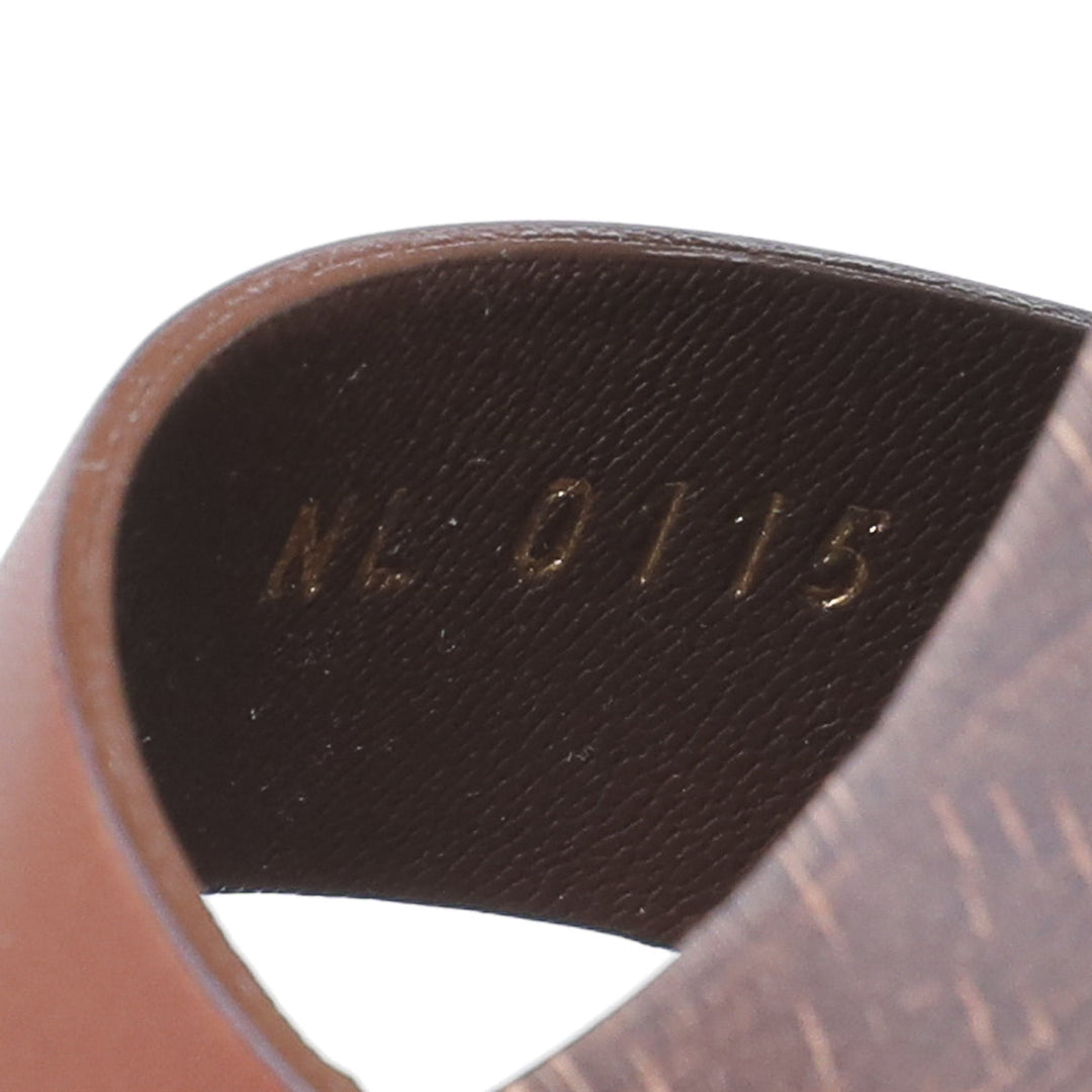 Louis Vuitton Brown Wooden Strap Sandals 38