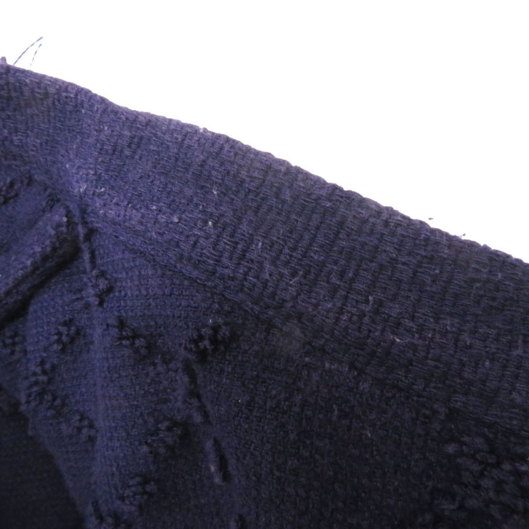 Chanel COCO Mark Matelasse Dress Navy 38