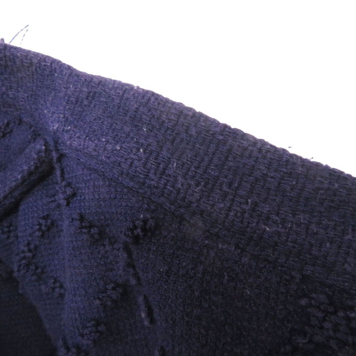 Chanel COCO Mark Matelasse Dress Navy 38