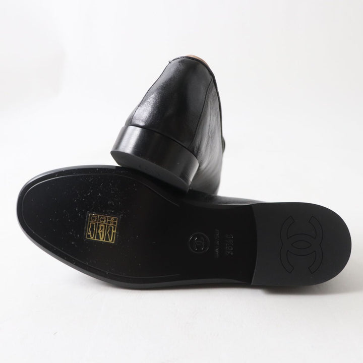 Top Quality Chanel COCO Mark Calfskin Loafers Black