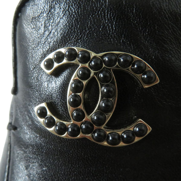 Top Quality Chanel COCO Mark Calfskin Loafers Black