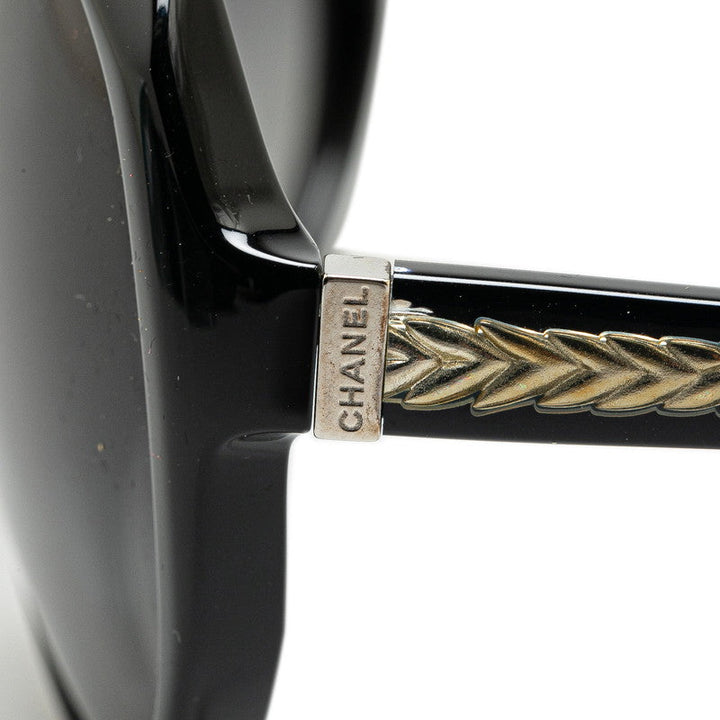Top Quality Chanel Coco Mark Sunglasses Black Plastic