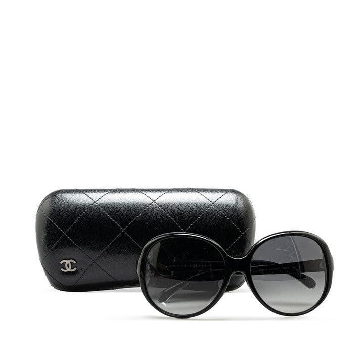 Top Quality Chanel Coco Mark Sunglasses Black Plastic