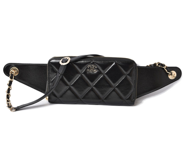 Top Quality Chanel Lambskin Chain Wallet Body Bag
