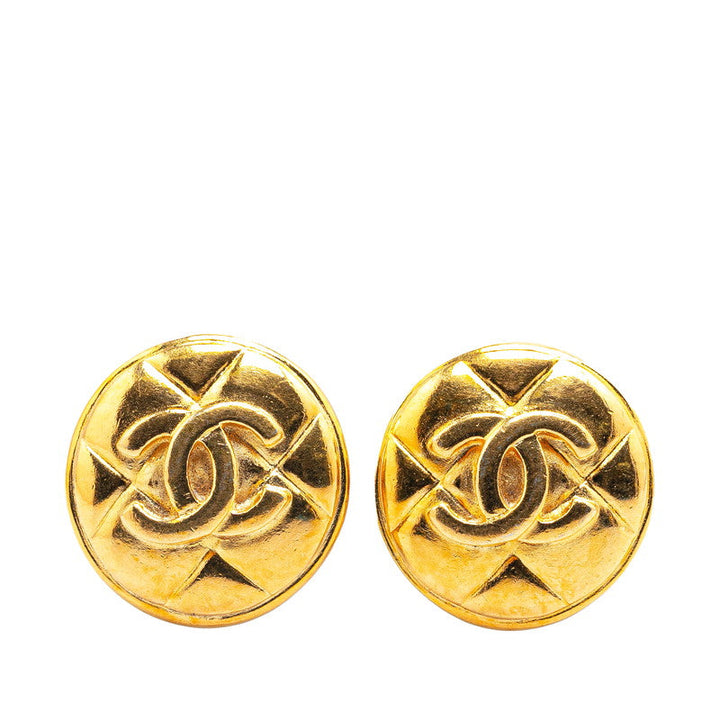 Top Quality Chanel Coco Mark Gold Earrings