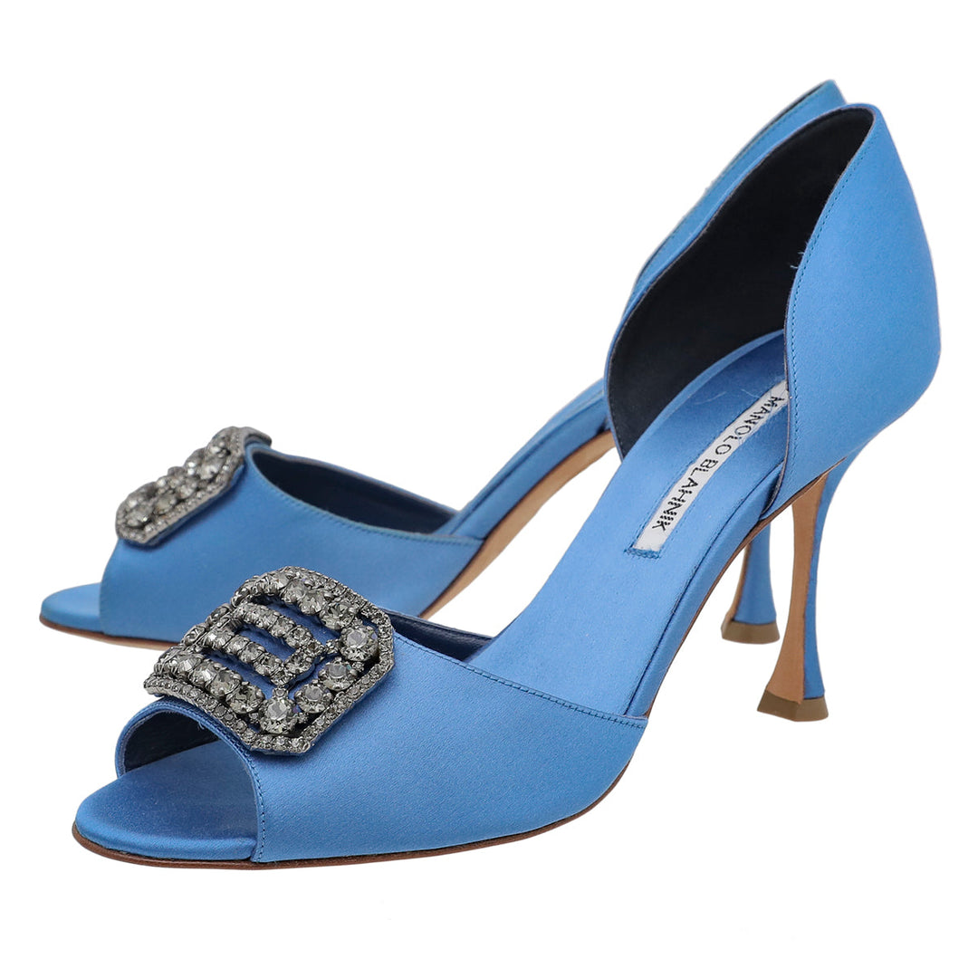 Manolo Blahnik Blue Alicia Pumps 39