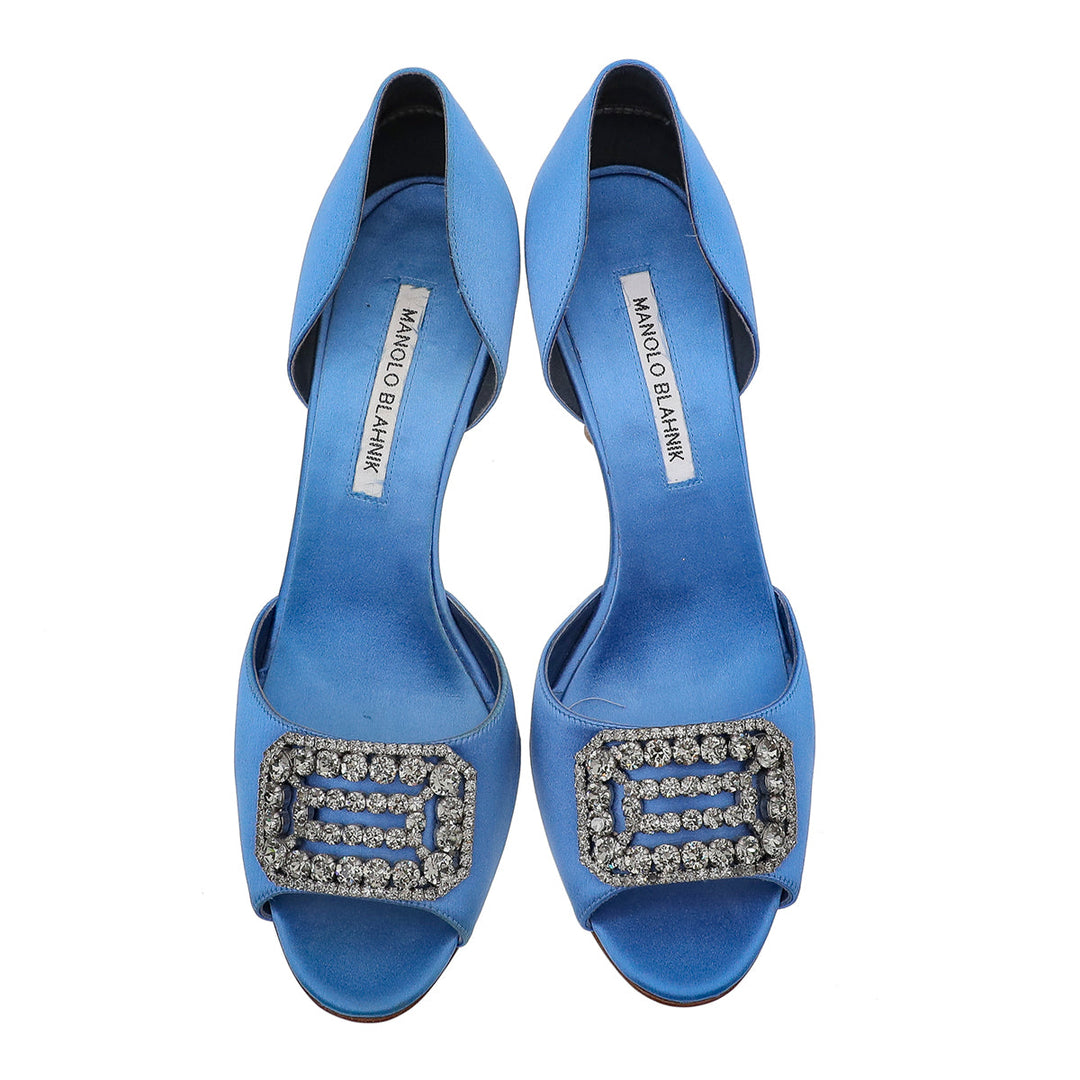 Manolo Blahnik Blue Alicia Pumps 39