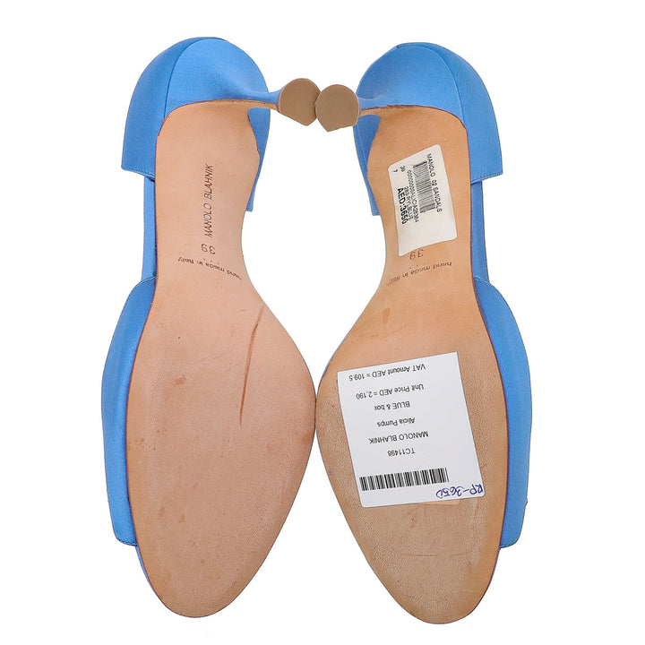 Manolo Blahnik Blue Alicia Pumps 39