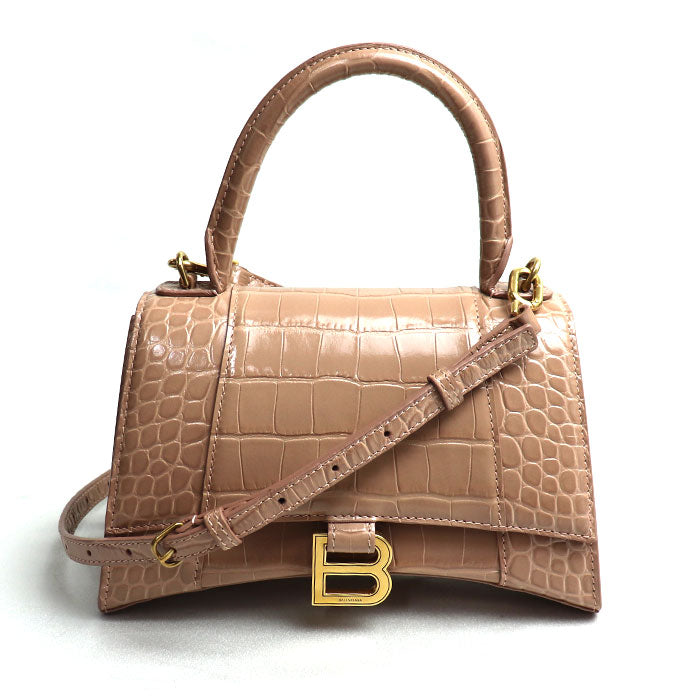 Top Quality Balenciaga Hourglass Small Embossed 2Way Shoulder Bag