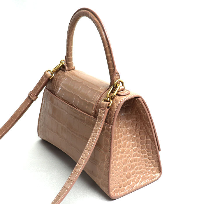 Top Quality Balenciaga Hourglass Small Embossed 2Way Shoulder Bag