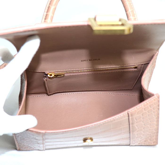 Top Quality Balenciaga Hourglass Small Embossed 2Way Shoulder Bag