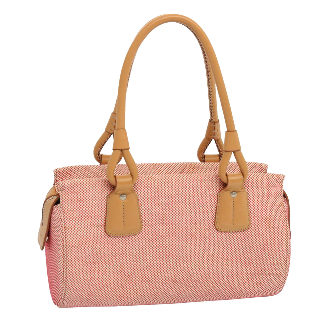 Burberry Tote Bag Canvas Red Auth mr023