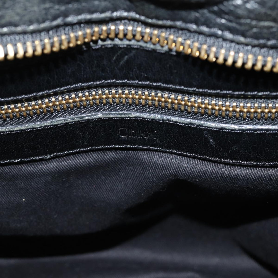 Chloe Etel Hand Bag Leather 2way Black mr035