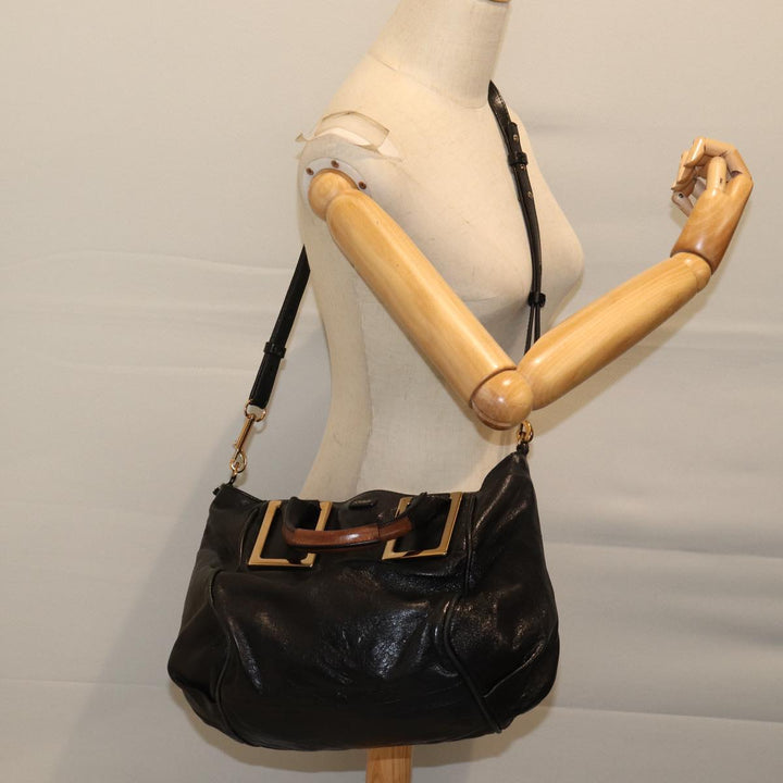 Chloe Etel Hand Bag Leather 2way Black mr035