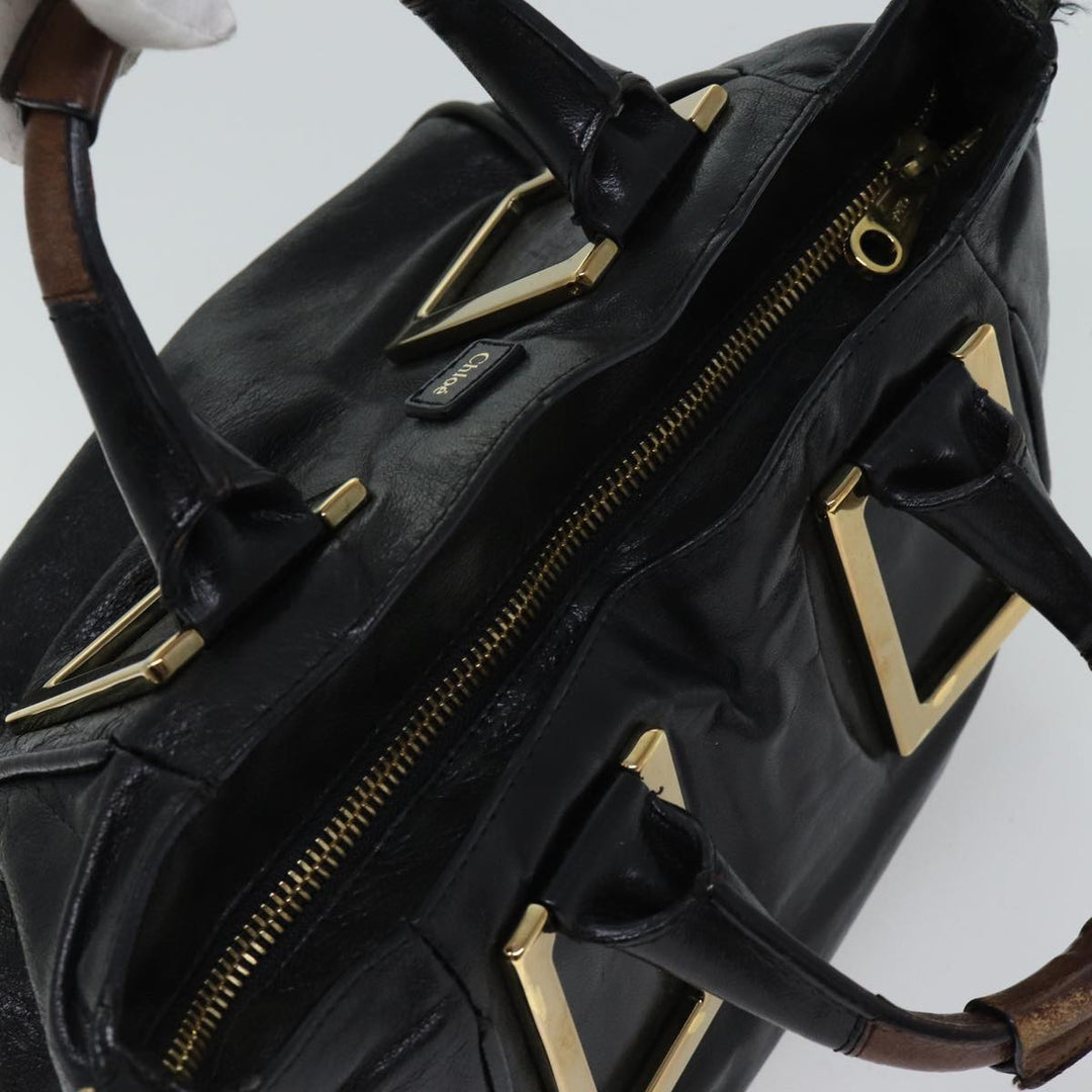Chloe Etel Hand Bag Leather 2way Black mr035