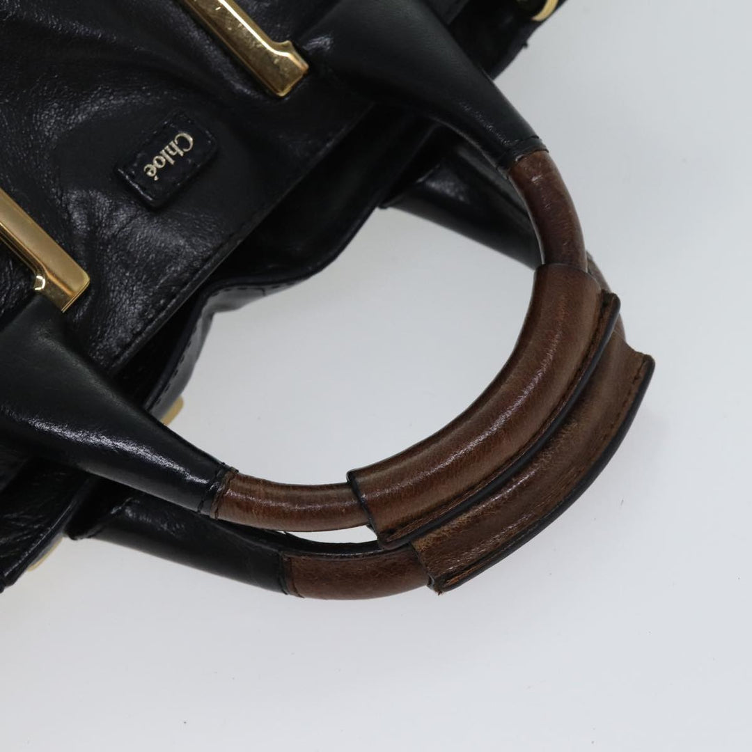 Chloe Etel Hand Bag Leather 2way Black mr035
