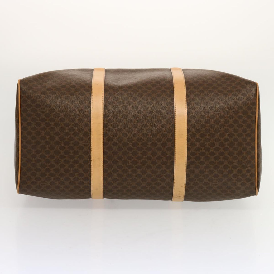 Celine Macadam Canvas Boston Bag PVC Brown  mr049