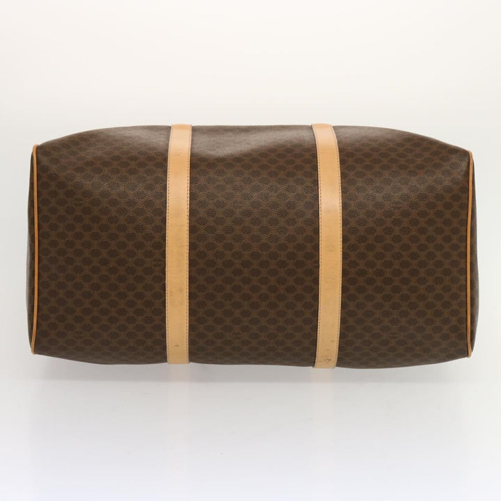 Celine Macadam Canvas Boston Bag PVC Brown  mr049
