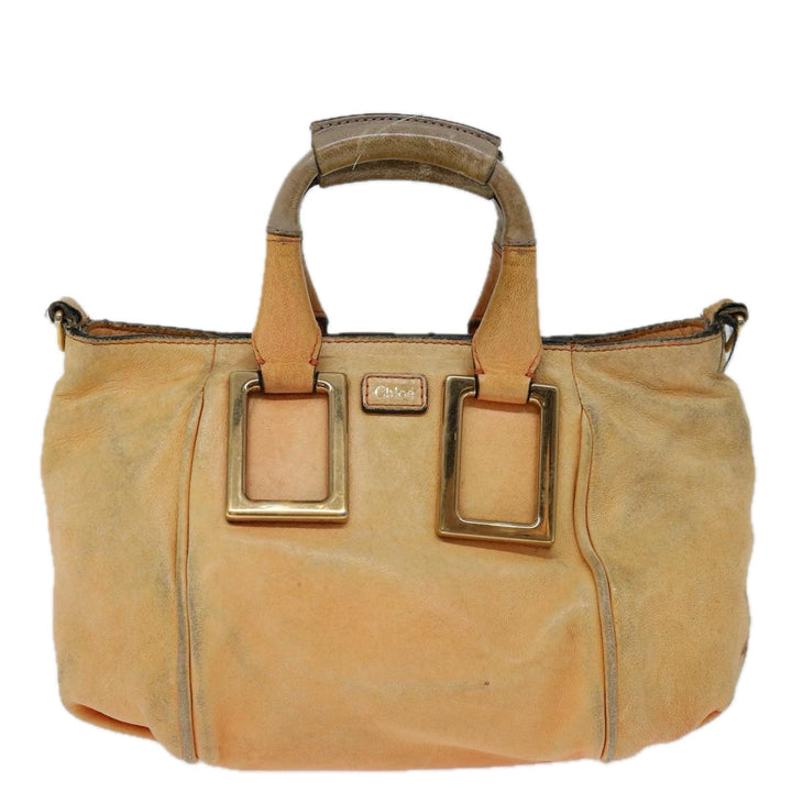 Chloe Etel Hand Bag Leather 2way Orange mr056