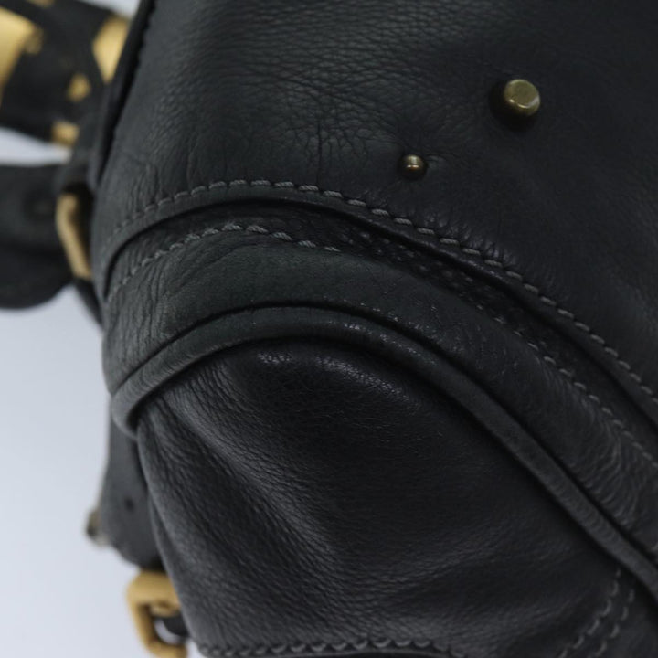 Chloe Paddington Shoulder Bag Leather Black mr058