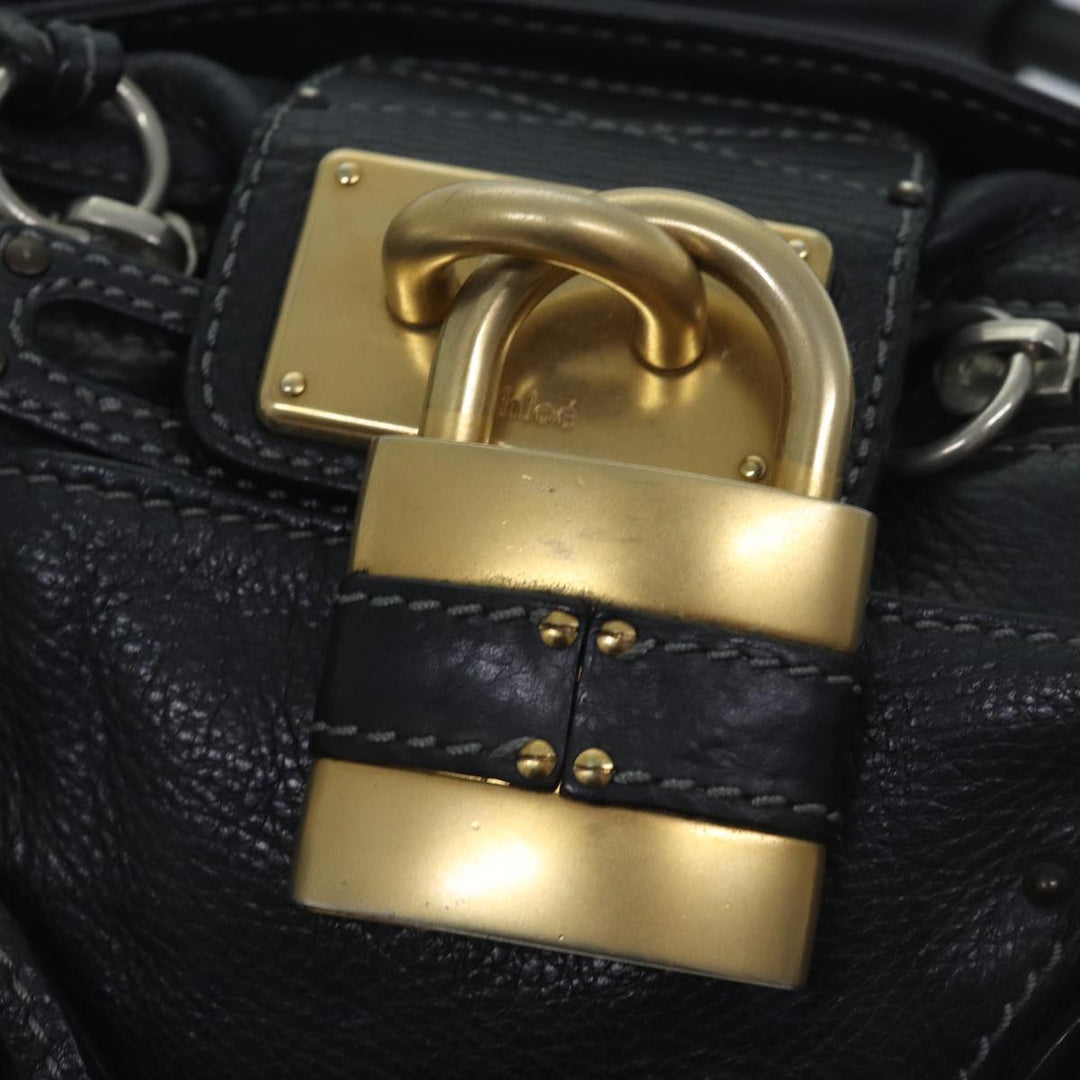 Chloe Paddington Shoulder Bag Leather Black mr058