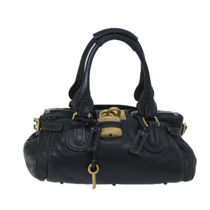Chloe Paddington Shoulder Bag Leather Black mr058