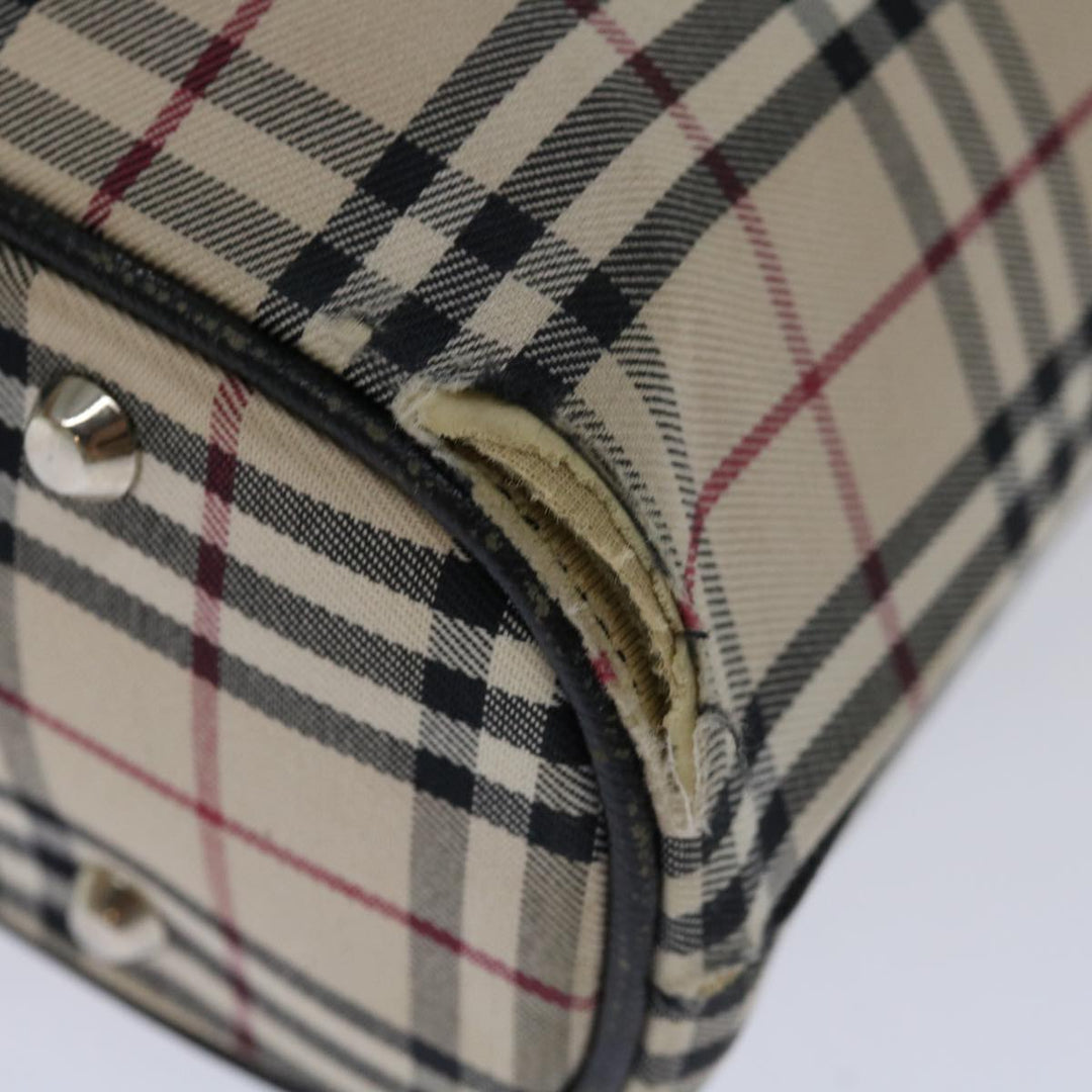 Burberry Nova Check Hand Bag Canvas Beige Brown Auth mr059