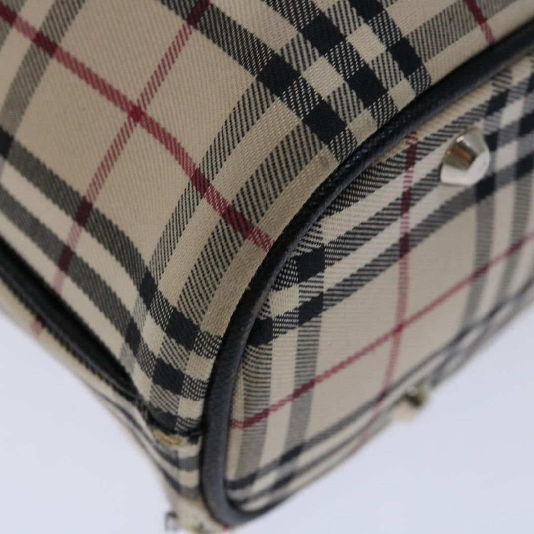 Burberry Nova Check Hand Bag Canvas Beige Brown Auth mr059