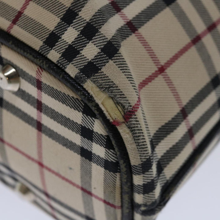 Burberry Nova Check Hand Bag Canvas Beige Brown Auth mr059
