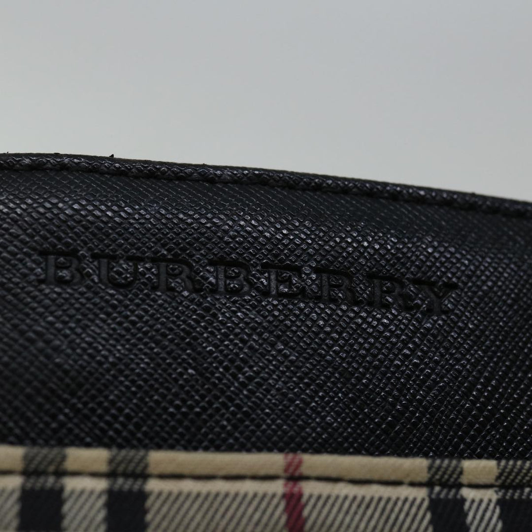 Burberry Nova Check Hand Bag Canvas Beige Brown Auth mr059