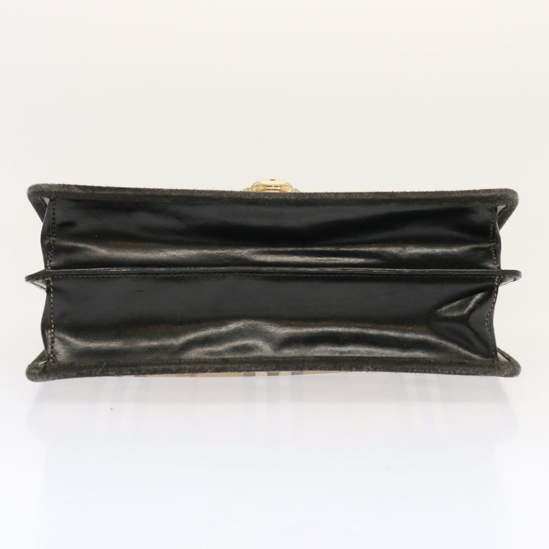 BurberrySs Nova Check Hand Bag PVC 2way Beige Auth mr100