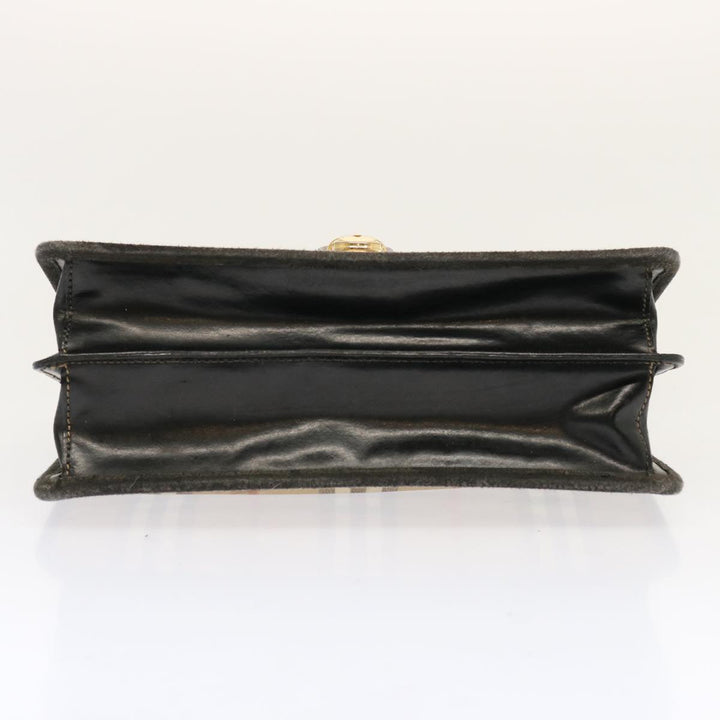 BurberrySs Nova Check Hand Bag PVC 2way Beige Auth mr100