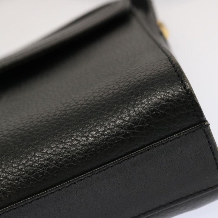 BurberrySs Shoulder Bag Leather Black Auth mr101