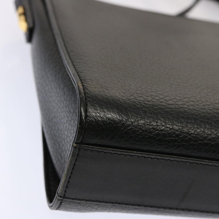 BurberrySs Shoulder Bag Leather Black Auth mr101