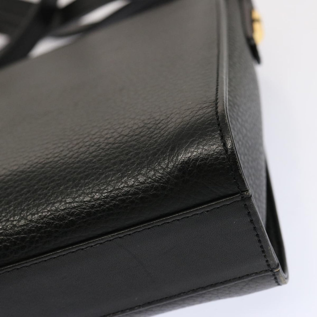 BurberrySs Shoulder Bag Leather Black Auth mr101
