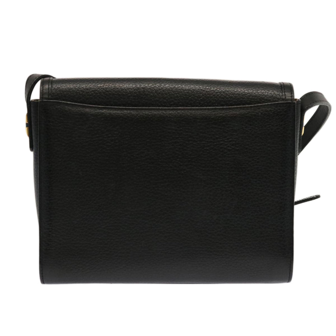 BurberrySs Shoulder Bag Leather Black Auth mr101