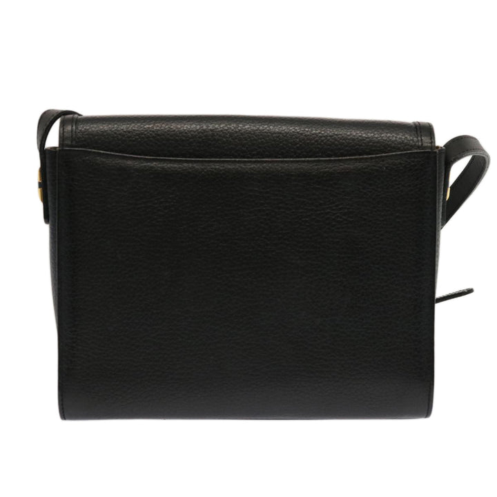 BurberrySs Shoulder Bag Leather Black Auth mr101