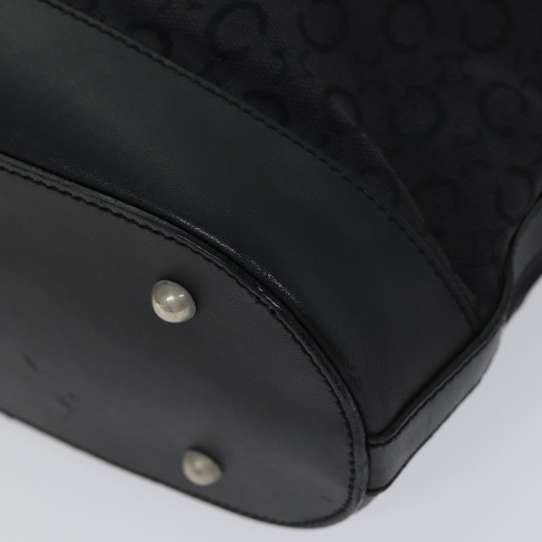 Celine C Macadam Canvas Tote Bag Black Auth mr122